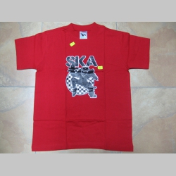 SKA, pánske tričko červené 100%bavlna